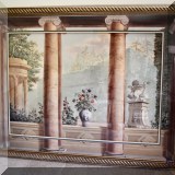 A18. Large format print with columns and printed matte. Frame: 40”h x 52.5”w